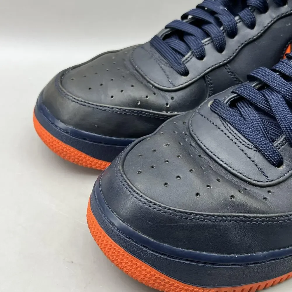 Nike Air Force 1 Low NYC's Finest Shoes Men Size 10 Blue Orange Leather Sneakers